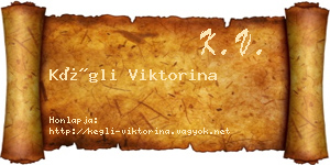 Kégli Viktorina névjegykártya
